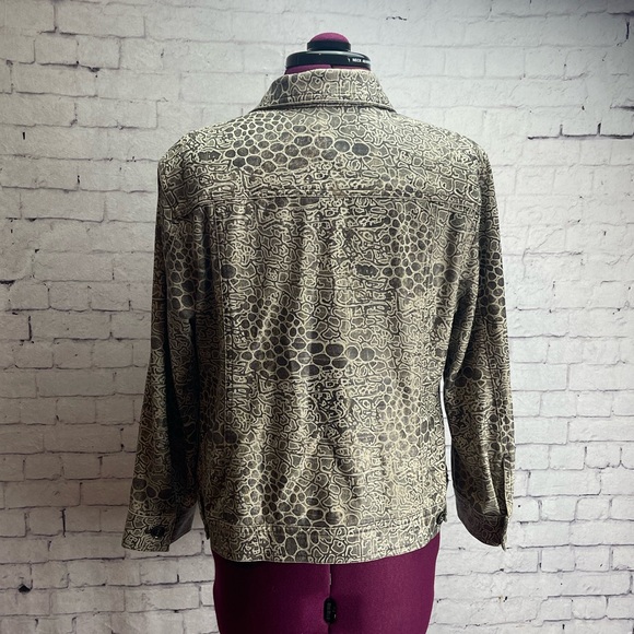 Ruby Rd snake print light weight stretchy jacket size 10 - Picture 3 of 5